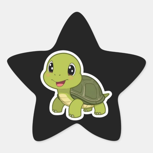 The Cheerful Turtle Who Never Rushed Star Sticker (Front)