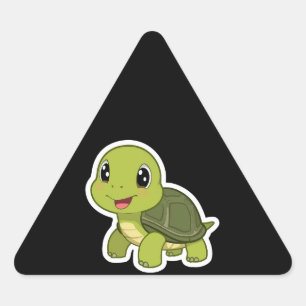 The Cheerful Turtle Who Never Rushed Triangle Sticker