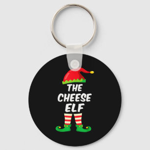 The Cheese Elf Family Matching Funny Christmas Cos Keychain