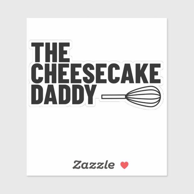 The Cheesecake Daddy Sticker Logo White (Sheet)