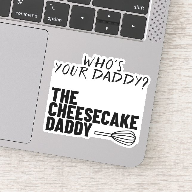 The Cheesecake Daddy Sticker White (Detail)