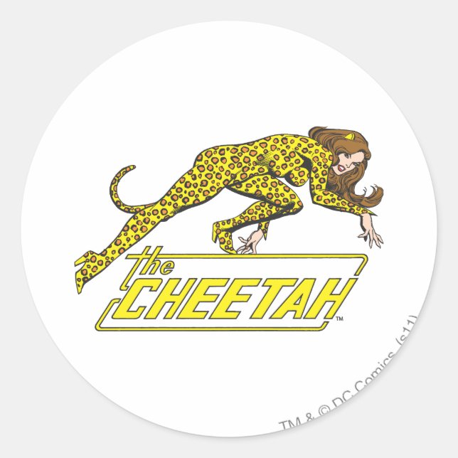 The Cheetah Classic Round Sticker (Front)