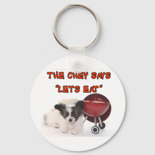 THE CHEF SAYS LETS EAT KEYCHAIN
