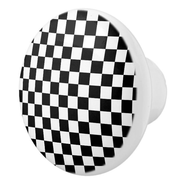 The Chequered Flag Ceramic Knob (Right)