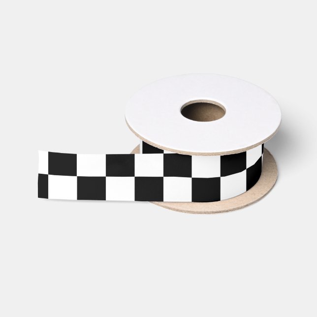 The Chequered Flag Satin Ribbon (Spool)