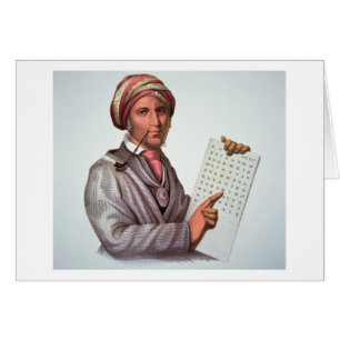 The Cherokee Scholar, Sequoyah (1776-1843) (colour
