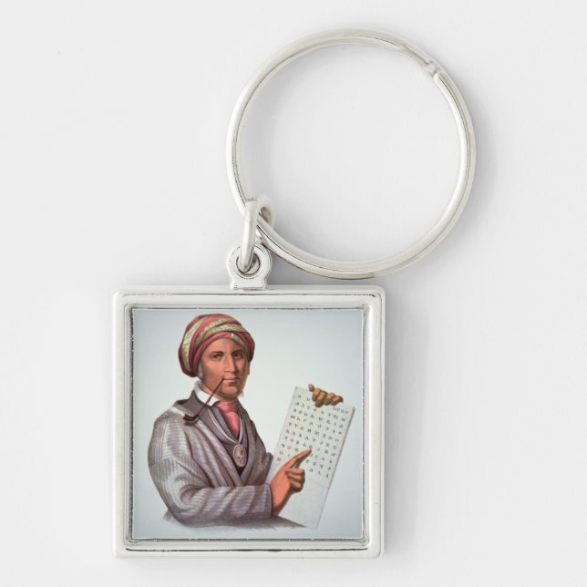 The Cherokee Scholar, Sequoyah (1776-1843) (colour Keychain (Front)