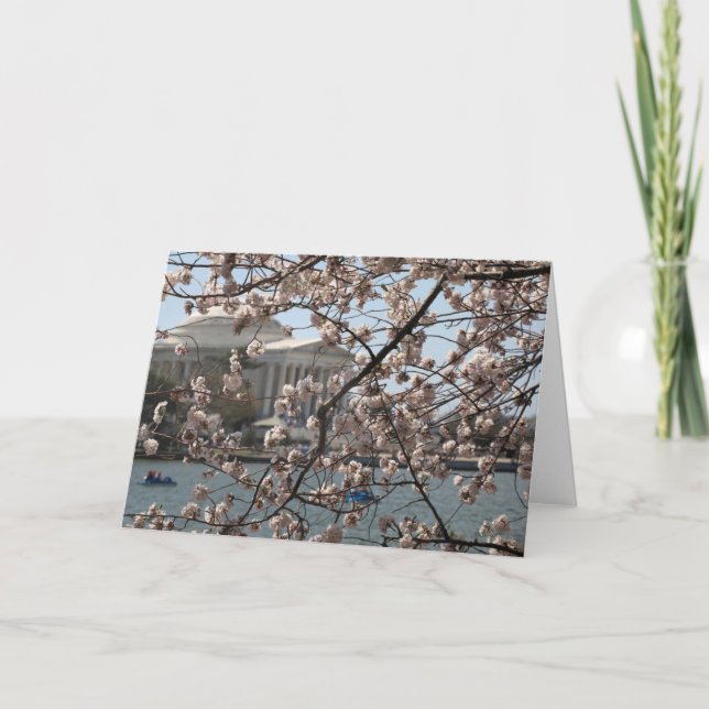 The Cherry Blossoms In Bloom In Washington DC Card (Front)