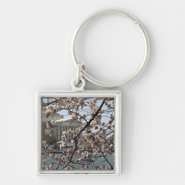 The Cherry Blossoms In Bloom In Washington DC Keychain (Front)