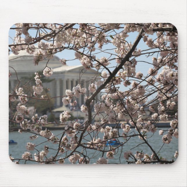 The Cherry Blossoms In Bloom In Washington DC Mouse Pad (Front)