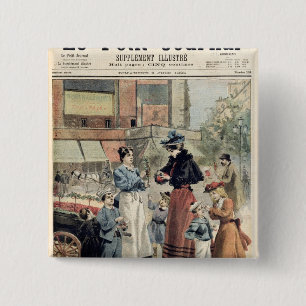 The Cherry Season 2 Inch Square Button