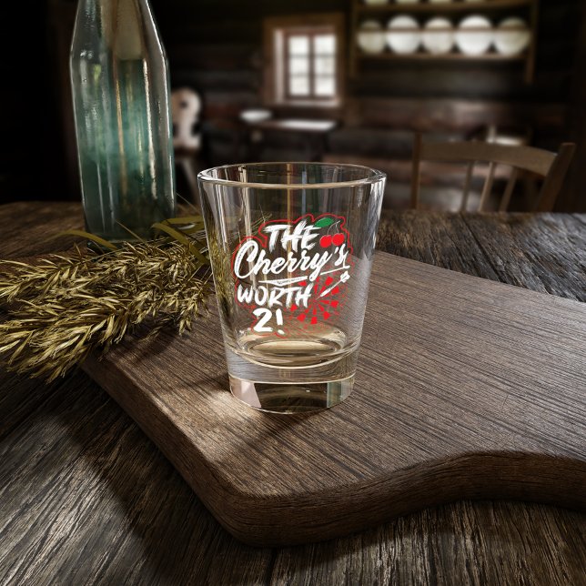 The Cherry's Worth 2 - Funny Dart Player Shot Glass (Creator Uploaded)