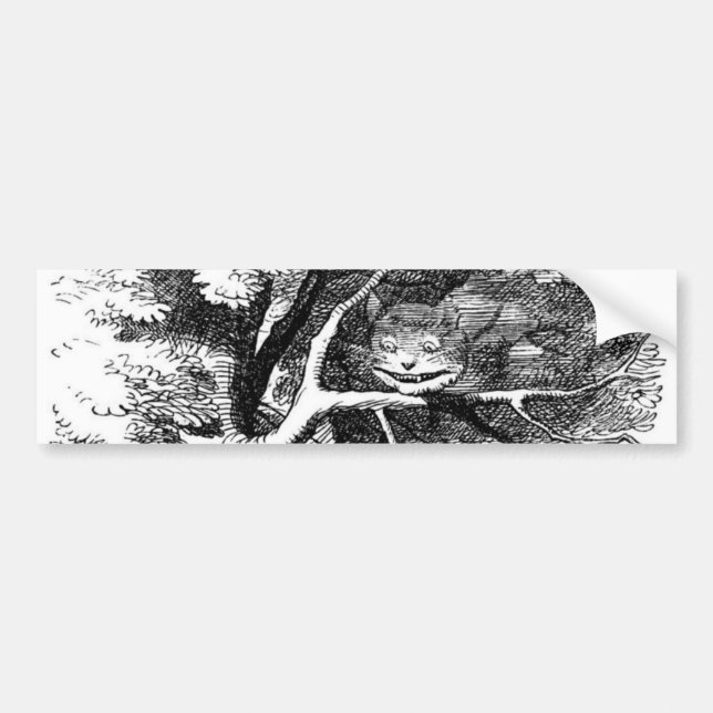 The cheshire cat bumper sticker (Front)
