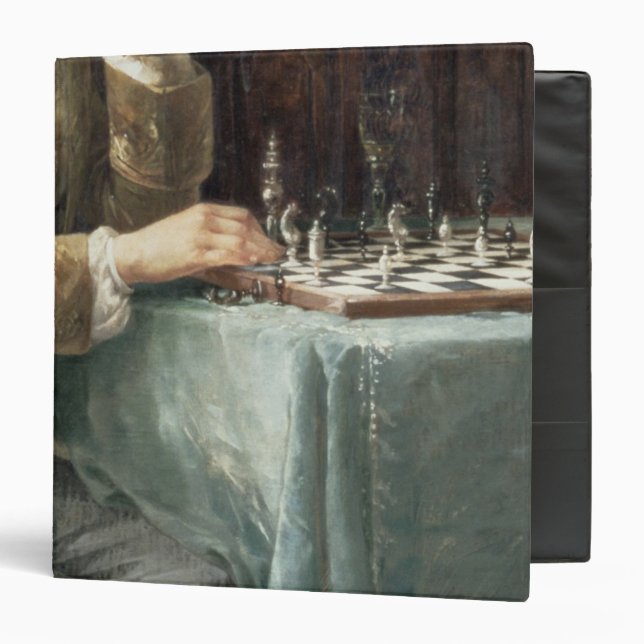 The Chess Players, 1887 Binder (Front/Inside)