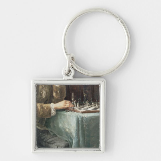 The Chess Players, 1887 Keychain (Front)