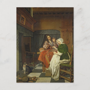 The Chess Players, c.1670 Postcard