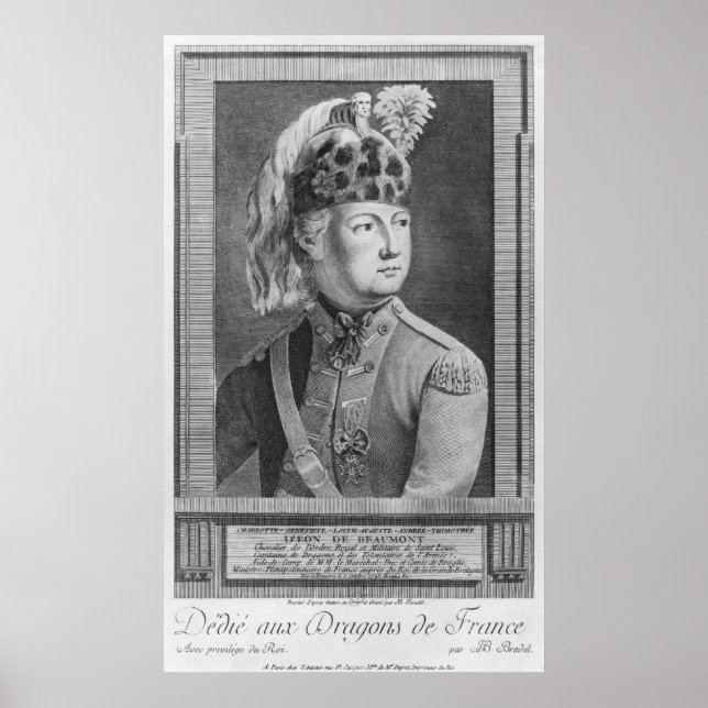 The Chevalier d'Eon as a Dragoon, 1779 Poster (Front)