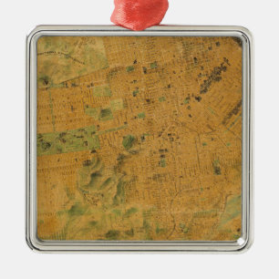The Chevalier  Map of San Francisco Metal Ornament