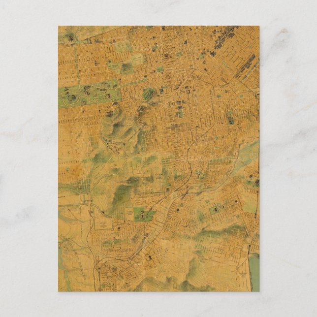 The Chevalier  Map of San Francisco Postcard (Front)