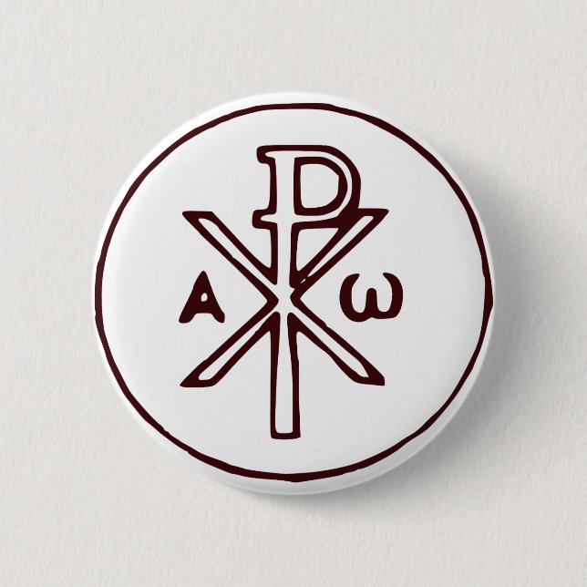 The Chi-Rho Christogram symbol  2 Inch Round Button (Front)
