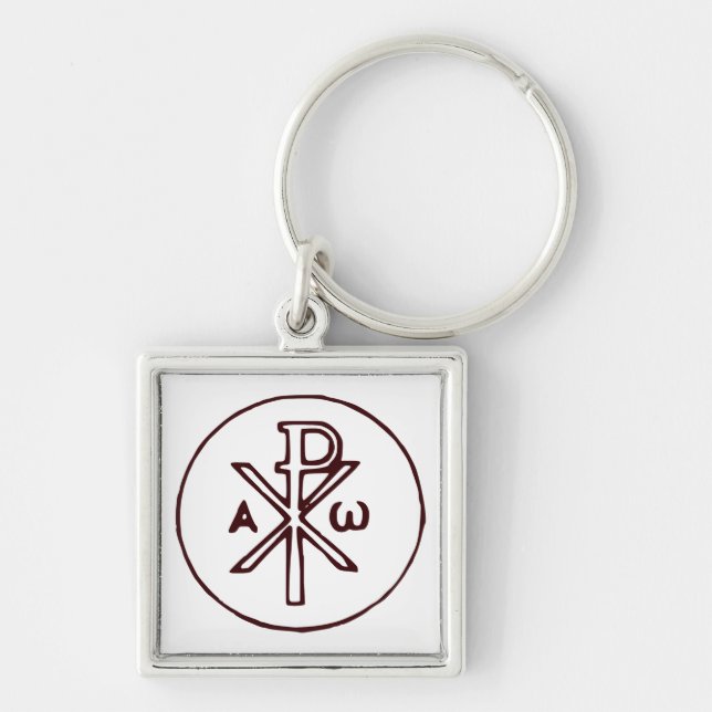 The Chi-Rho Christogram symbol  Keychain (Front)