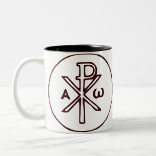 The Chi-Rho Christogram symbol Two-Tone Coffee Mug