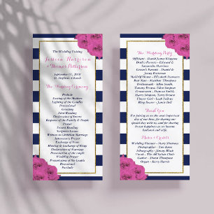 The Chic Modern Luxe Wedding Collection Pink Roses Program