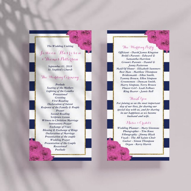 The Chic Modern Luxe Wedding Collection Pink Roses Program (Creator Uploaded)