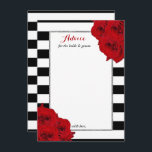 The Chic Modern Luxe Wedding Collection- Red Roses Advice Card<br><div class="desc">Celebrate in style with these chic advice cards. The simple yet stylish design will allow your guests to write a note of advice for you to keep and read over in years to come. The wording is easy to personalize so these cards can quickly be transformed into advice cards for...</div>