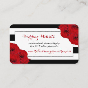 The Chic Modern Luxe Wedding Collection- Red Roses Enclosure Card