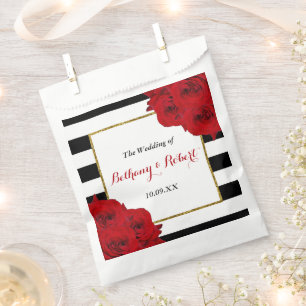 The Chic Modern Luxe Wedding Collection- Red Roses Favour Bag