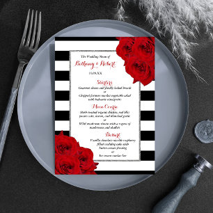 The Chic Modern Luxe Wedding Collection- Red Roses Menu