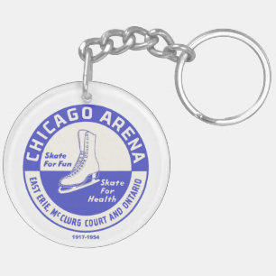 The Chicago Arena Company Ice Skating Rink Keychain