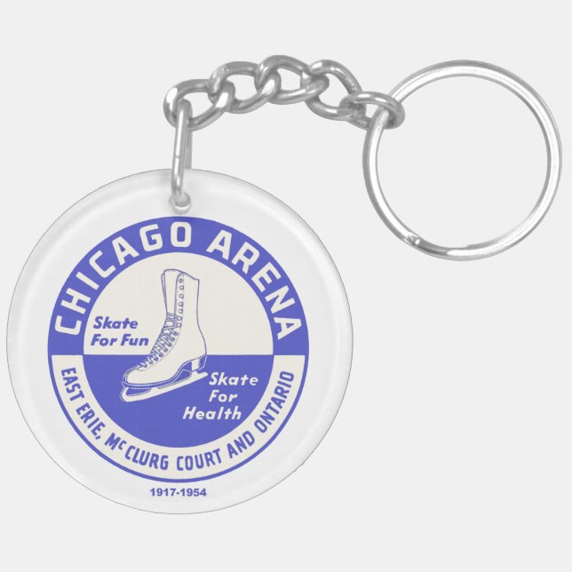 The Chicago Arena Company Ice Skating Rink Keychain (Back Right)
