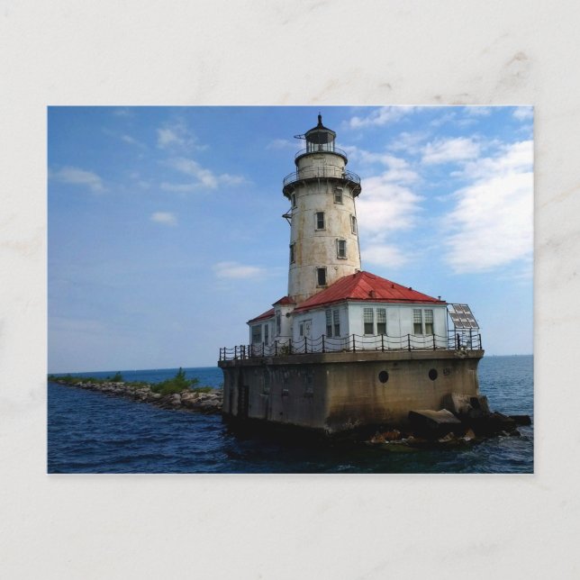 The Chicago Harbour Lighthouse Postcard (Front)