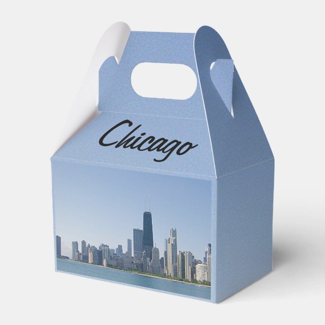 The Chicago Skyline Favor Box (Back Side)