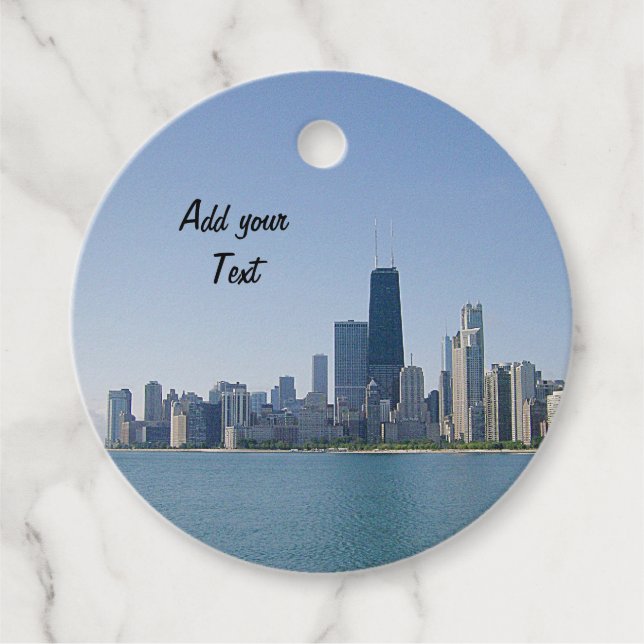 The Chicago Skyline Favour Tags (Front)
