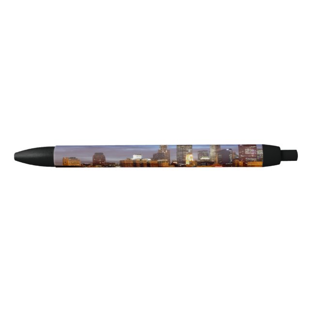 The Chicago skyline from the Adler Planetarium Black Ink Pen (Front)