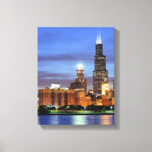 The Chicago skyline from the Adler Planetarium Canvas Print