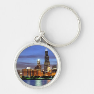 The Chicago skyline from the Adler Planetarium Keychain