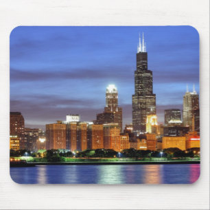 The Chicago skyline from the Adler Planetarium Mouse Pad