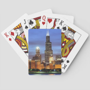 The Chicago skyline from the Adler Planetarium Playing Cards