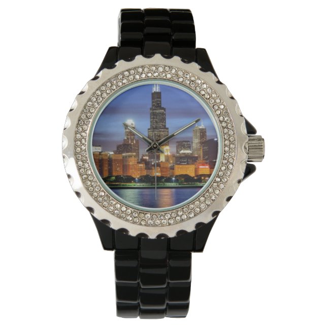 The Chicago skyline from the Adler Planetarium Watch (Front)