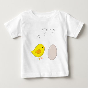 The chicken or the egg cute cartoon for easter baby T-Shirt