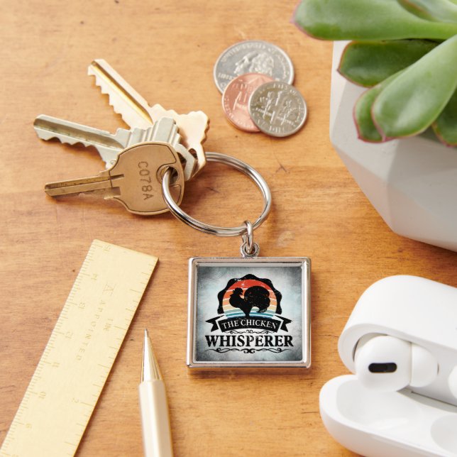 The Chicken Whisperer Funny Keychain (Desk)