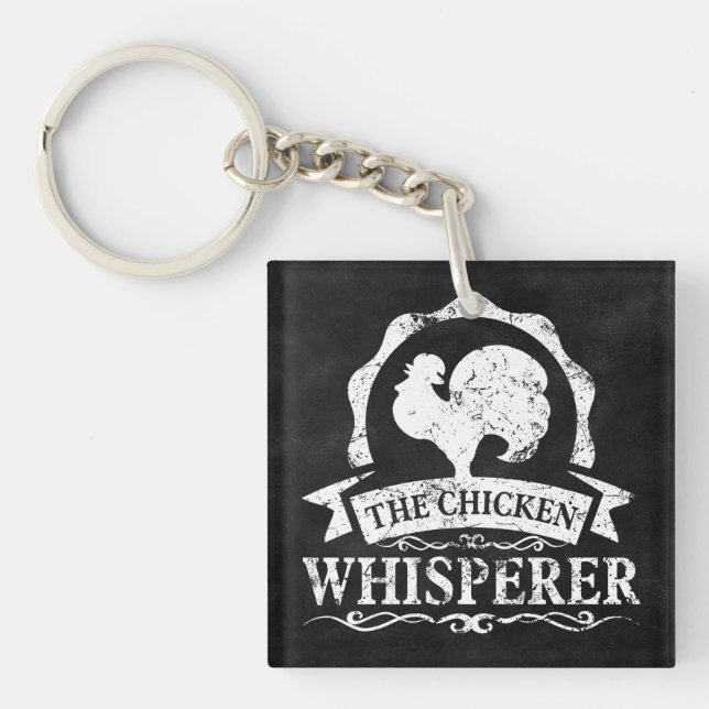 The Chicken Whisperer Funny Keychain (Front)