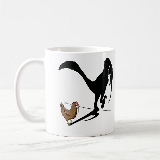 The Chickens Remember (Dinosaur Cartoon) Coffee Mug (Left)