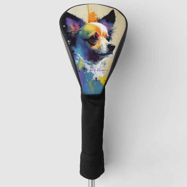 The Chihuahua Dog - Composition 002 Golf Head Cover (Front)