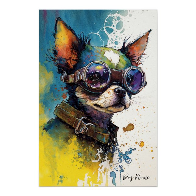 The Chihuahua Dog With Sunglasses - Composition002 Poster (Front)