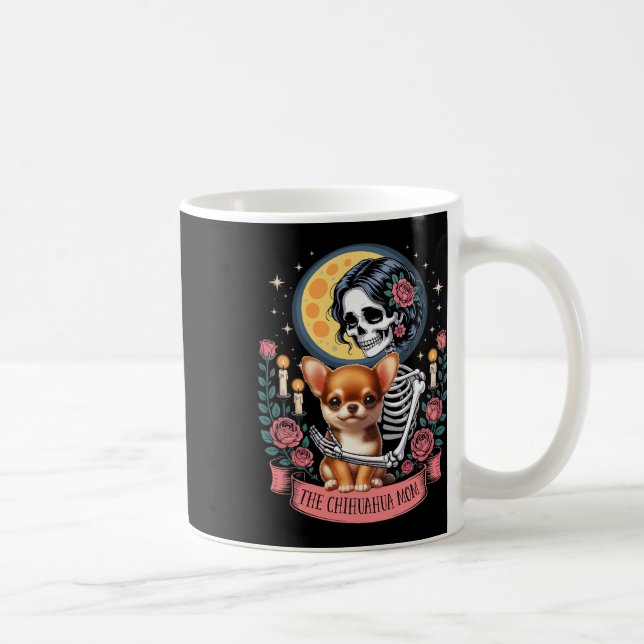 The Chihuahua Mom Halloween Dog Onwer Skeleton Wom Coffee Mug (Right)